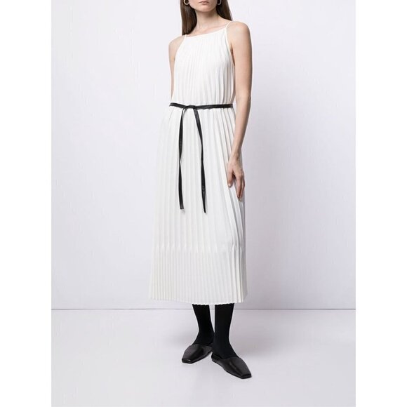 Proenza Schouler White Label Pleated Sleeveless Dress White Womens Size 6 - Picture 11 of 12